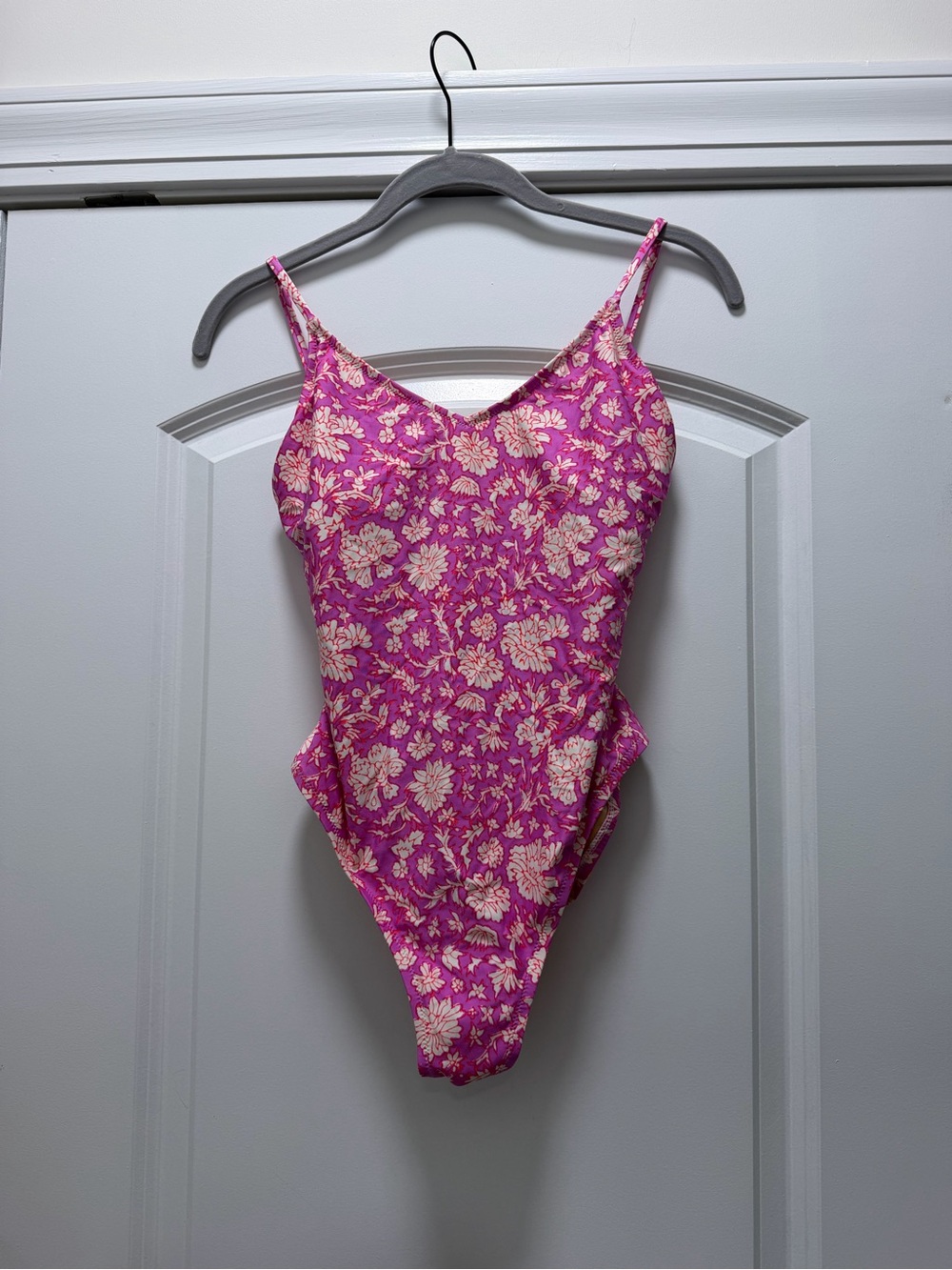 J. Crew Pink/Fusha Floral One-Piece Swimsuit
